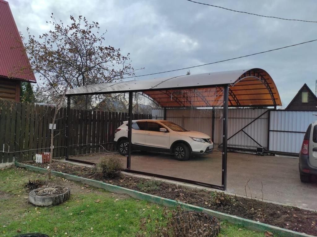 Прозрачные шторы ПВХ для навеса под автомобиль в Скопине